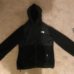 Medium black north face zip up jacket